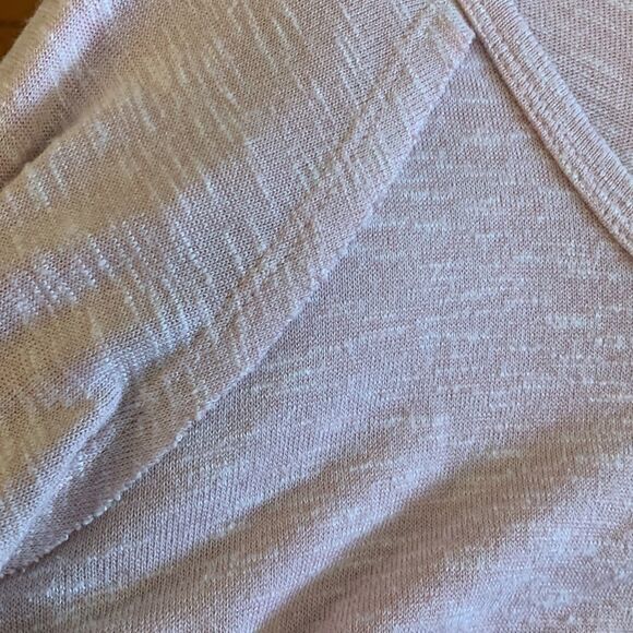 Freeloader size small light pink long sleeve blouse with raw edge detail - Picture 7 of 7